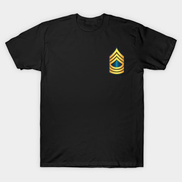 POCKET - Army - Master Sergeant - E8 - Blue T-Shirt by twix123844